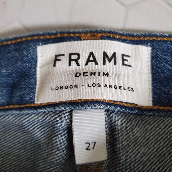 NEW Frame Le Stevie Short Sunset Cove Denim Cutoff - Picture 6 of 9